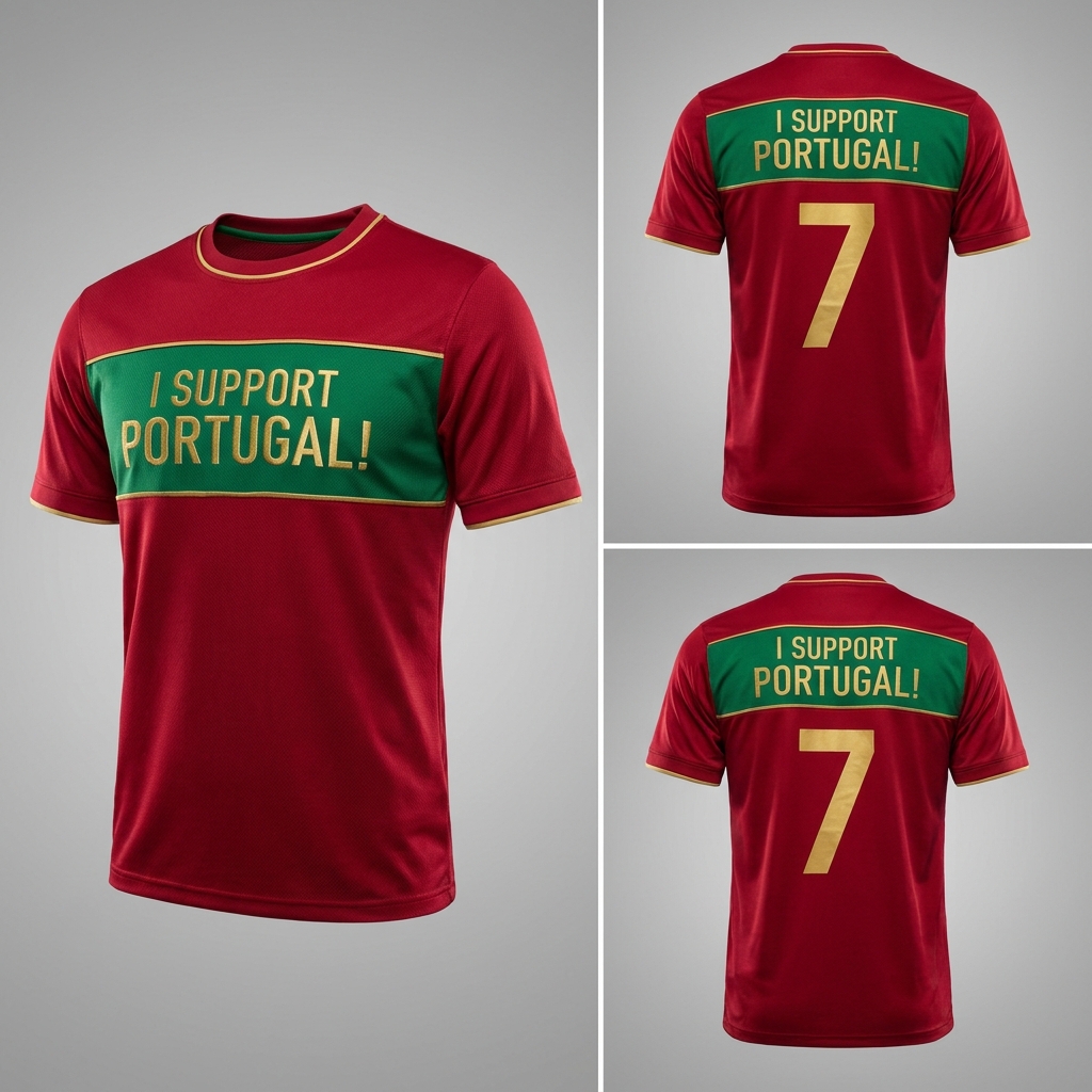 I Support Portugal – Green & Red Jersey2