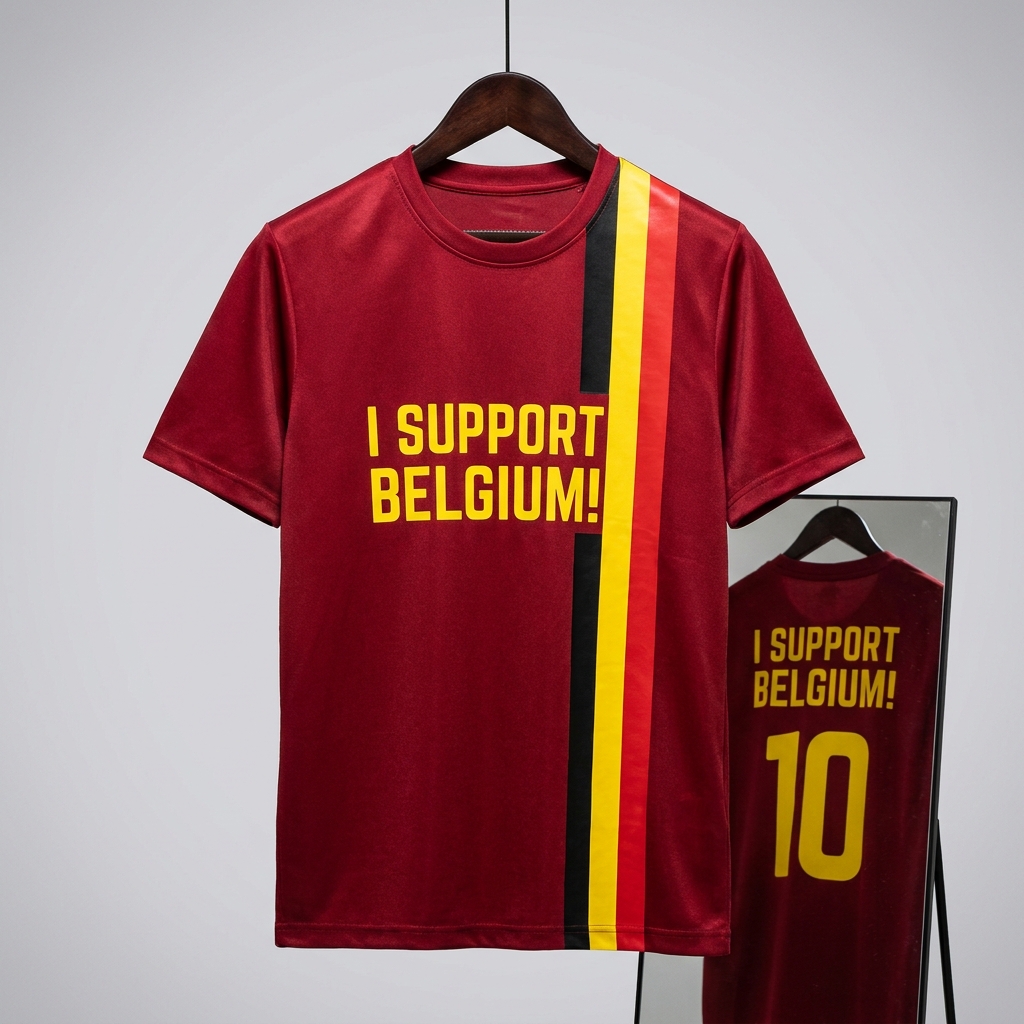 I Support Belgium Red Devil Jersey