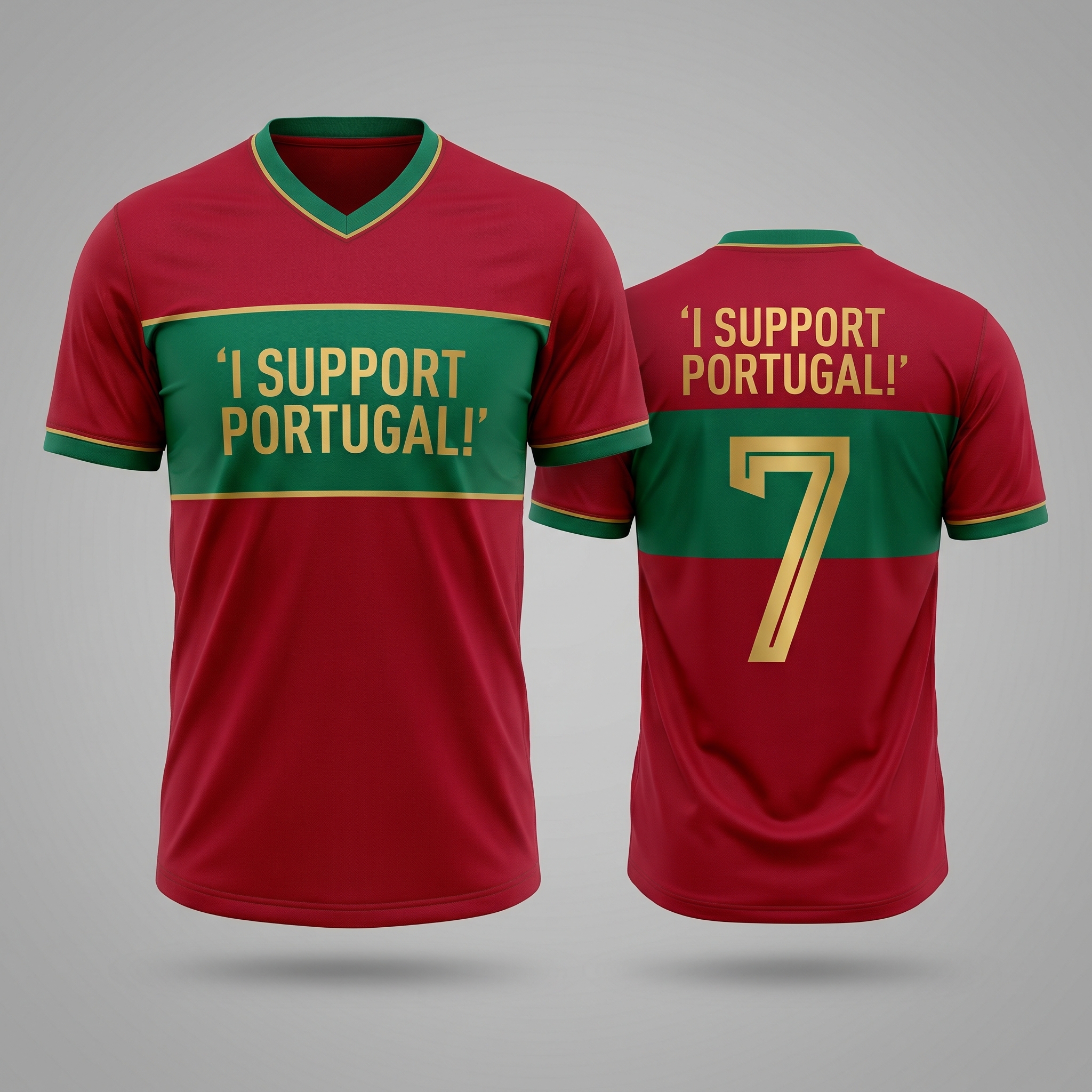 I Support Portugal – Green & Red Jersey